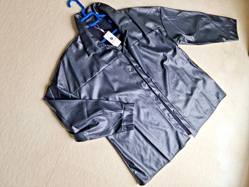 Lederbluse lackbluse - lederbluse,,