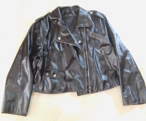 Damen lack kurz - kurz-jacke, schwarz