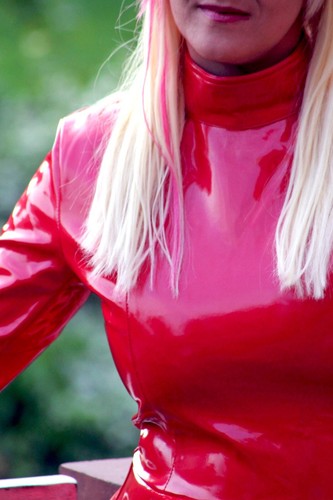 Lack kleid vinyl qualität rot - lack,
