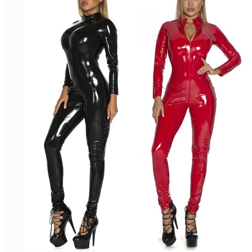 Damen catsuit ganzkörper lack - damen,