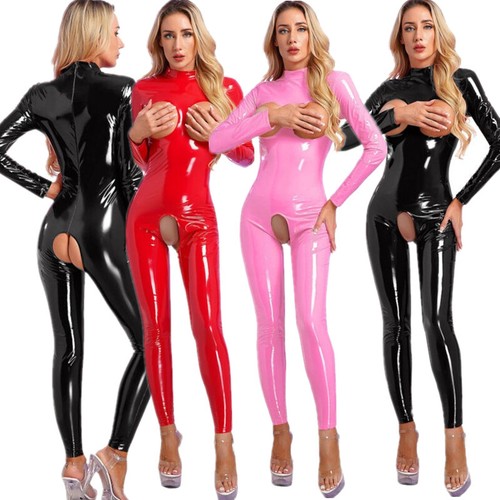 Damen wetlook lackleder - wetlook,