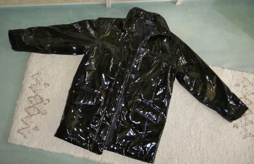 Schwarze stabile lackjacke - stabile,