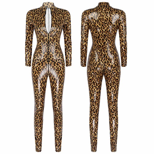 Damen leopard lackleder - leopard,