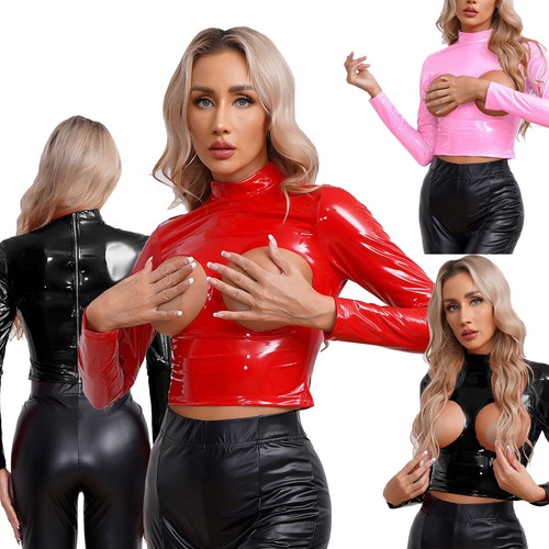 Iefiel damen lackleder top - de,