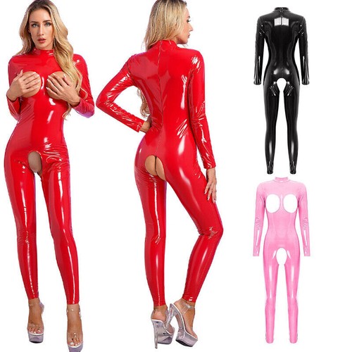 Damen wetlook bodysuit - damen,