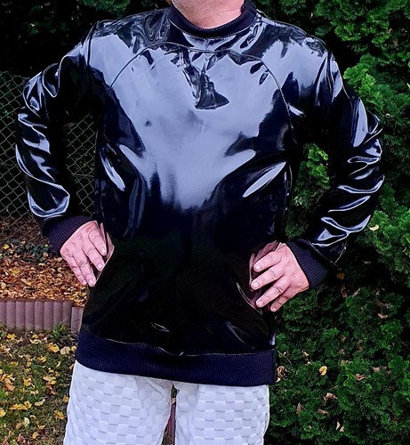 Herren lack pullover vinyl - pullover, in